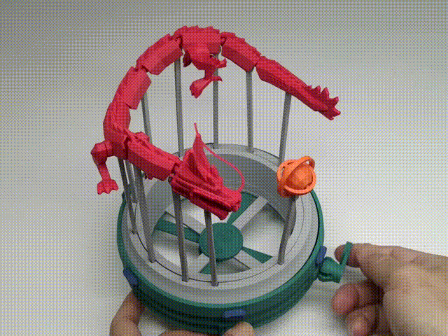 Dragon playing with the pearl “Automata"